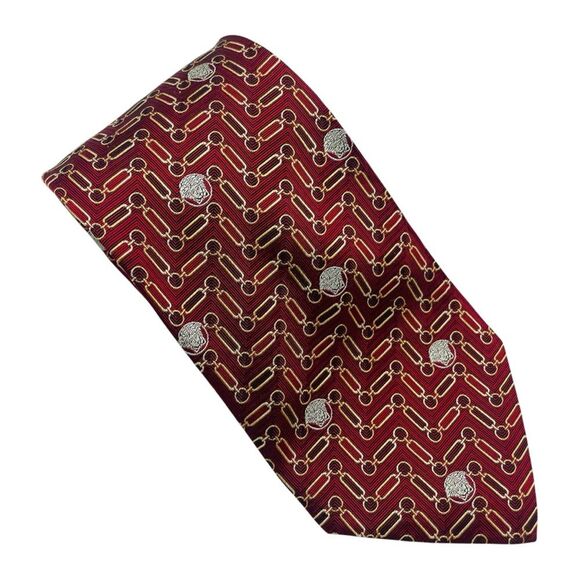 Vintage Gianni Versace Medusa Head Chain Pattern Tie - Picture 5 of 5